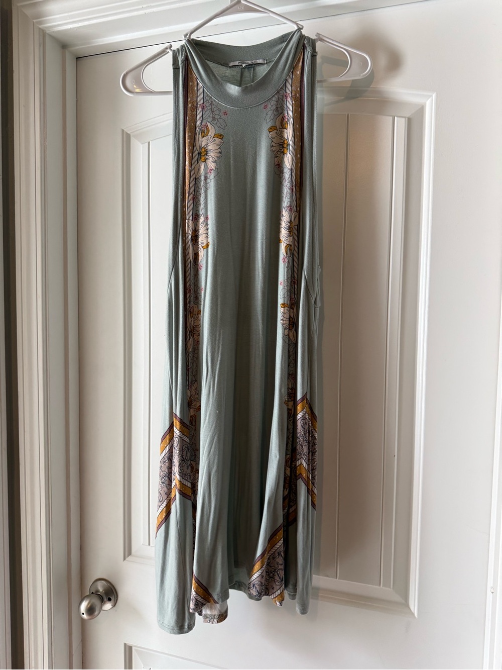 O'Neill Halter Floral Border-Print Swing Dress